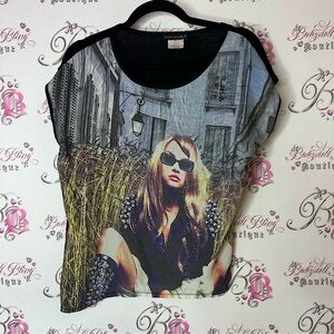 Candy couture top bling Stylish Graphic Women's Top